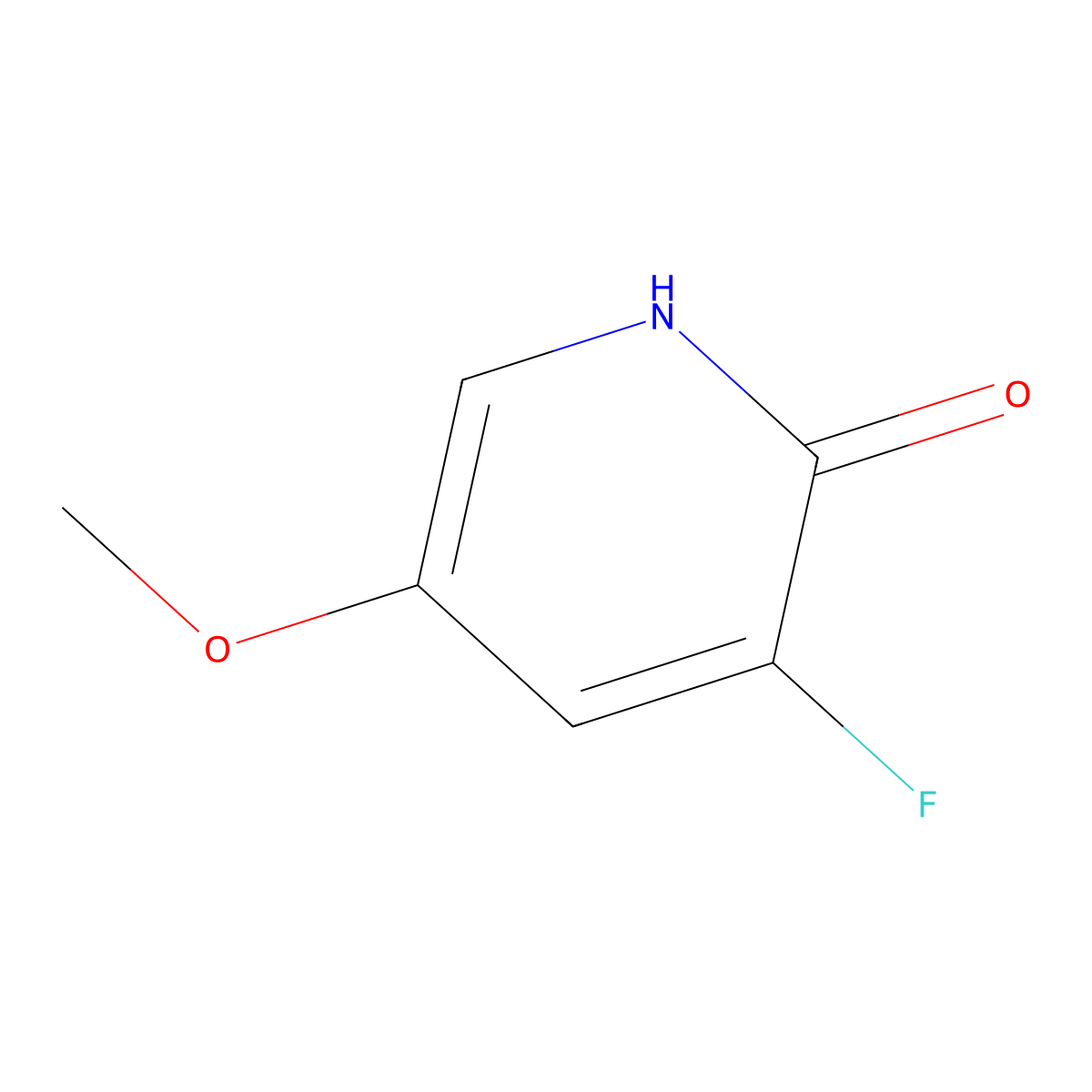 3-Fluoro-5-methoxypyridin-2-ol molecular structure, CAS 1227511-78-5