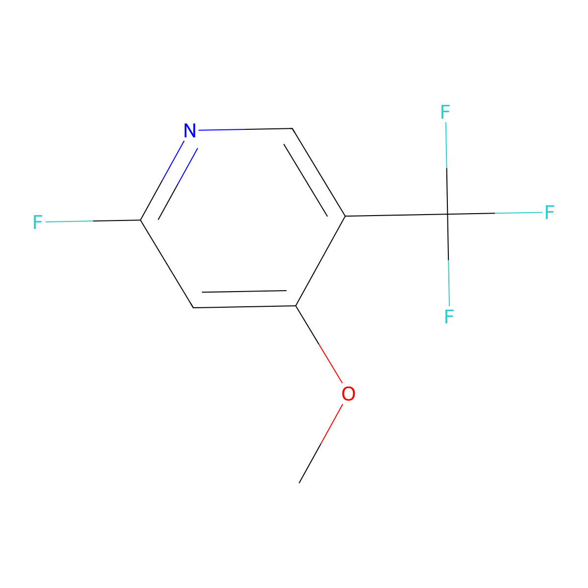 2-Fluoro-4-methoxy-5-(trifluoromethyl)pyridine molecular structure, CAS 1227511-84-3