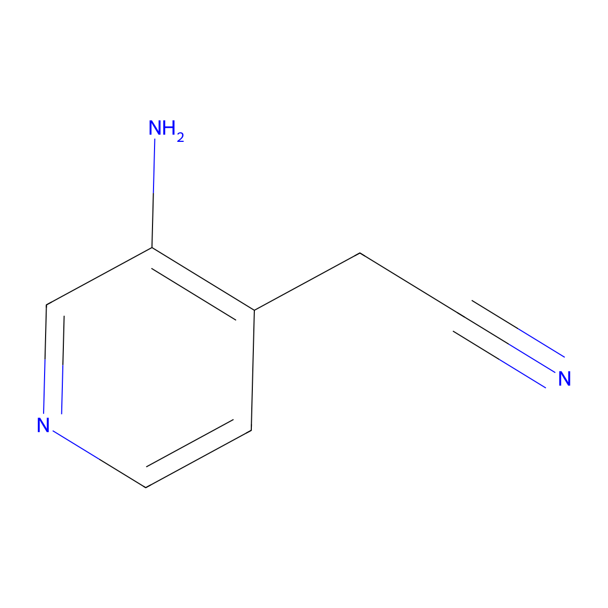2-(3-Aminopyridin-4-yl)acetonitrile molecular structure, CAS 1227512-30-2