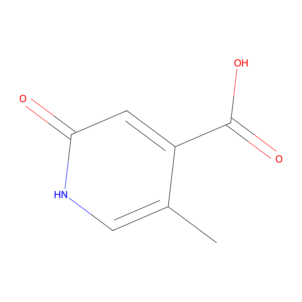 2-Hydroxy-5-methylpyridine-4-carboxylic acid molecular structure, CAS 1227513-73-6