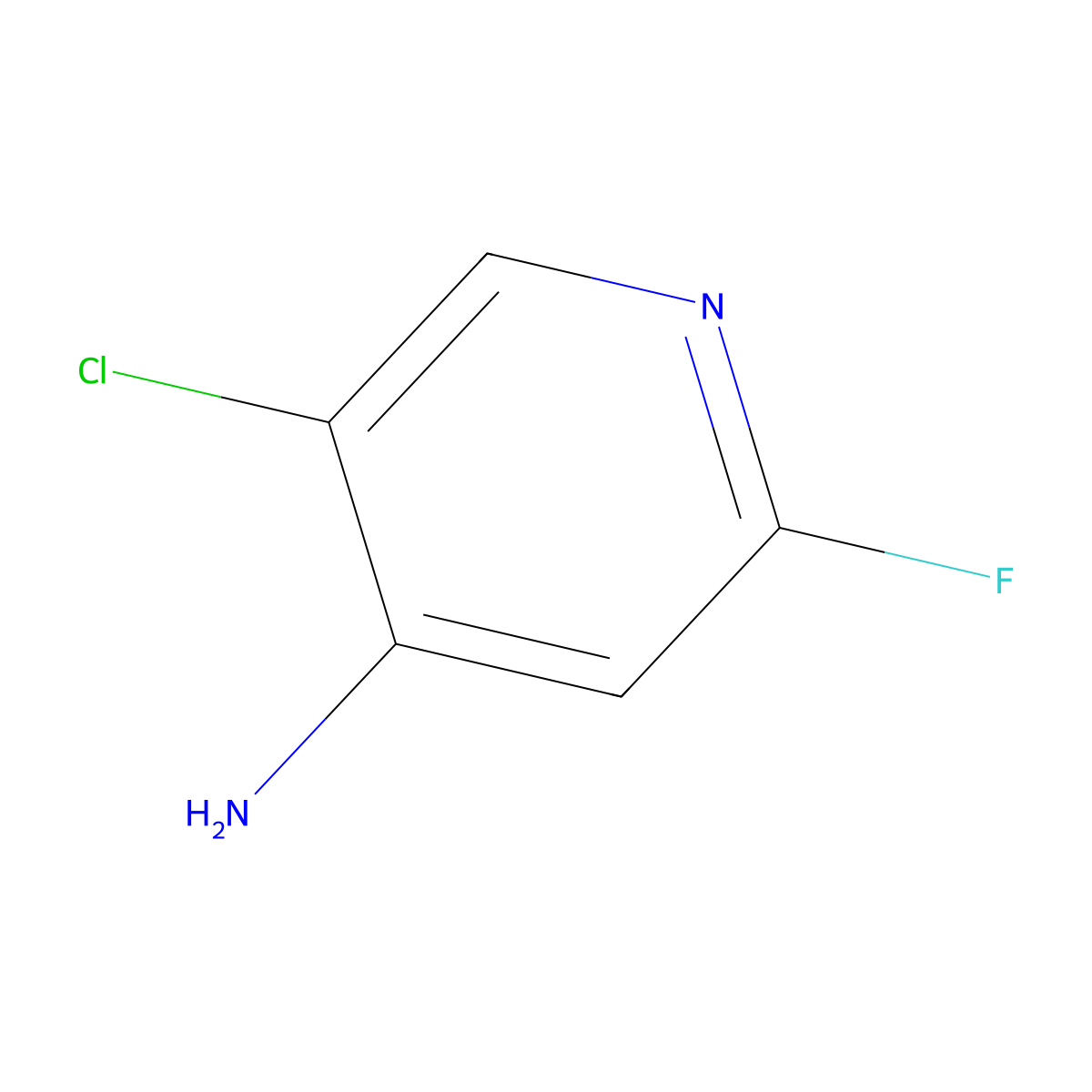 5-Chloro-2-fluoropyridin-4-amine molecular structure, CAS 1227513-74-7