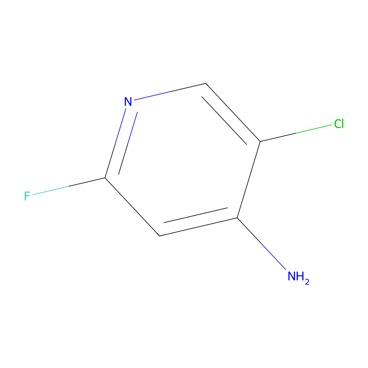 5-Chloro-2-fluoropyridin-4-amine molecular structure, CAS 1227513-74-7