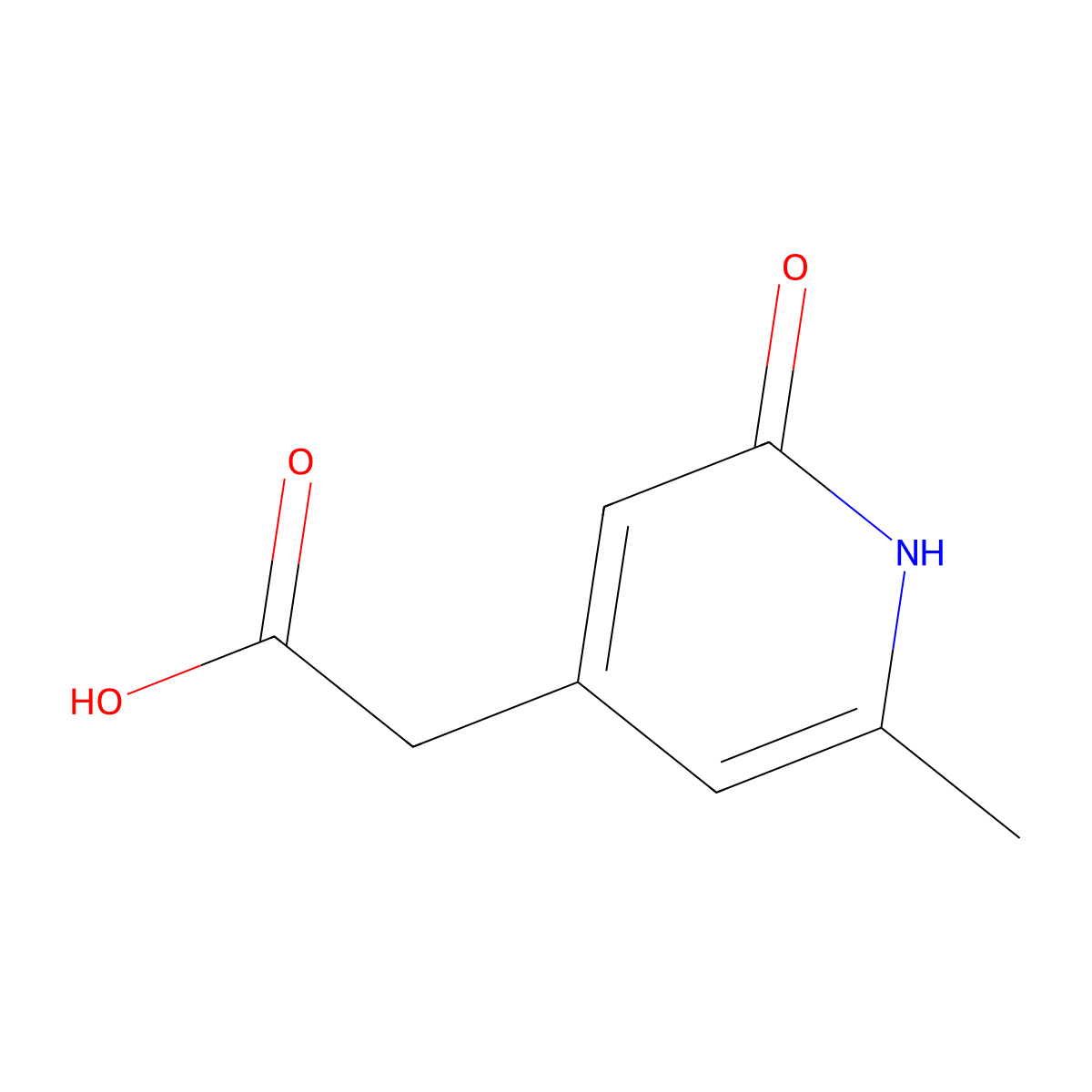 (2-Hydroxy-6-methylpyridin-4-YL)acetic acid molecular structure, CAS 1227513-93-0