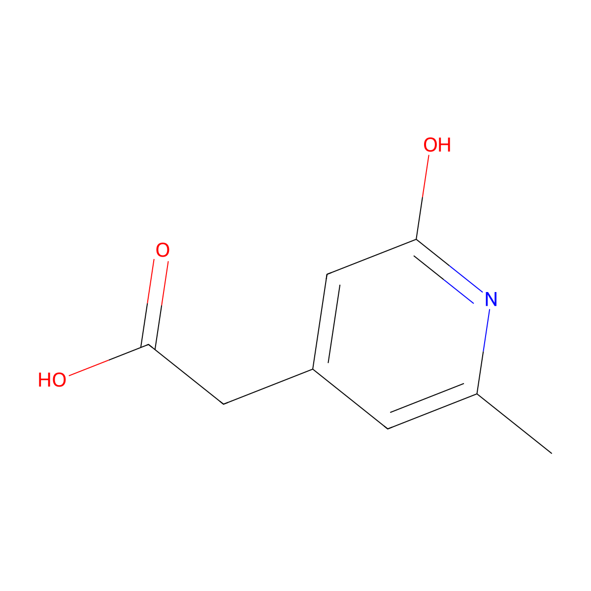 (2-Hydroxy-6-methylpyridin-4-YL)acetic acid molecular structure, CAS 1227513-93-0