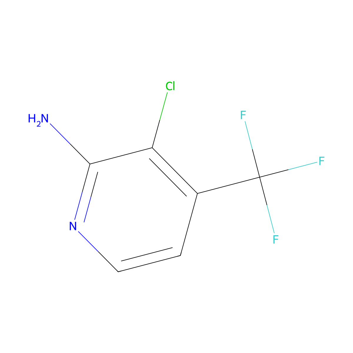 3-Chloro-4-(trifluoromethyl)pyridin-2-amine molecular structure, CAS 1227513-97-4