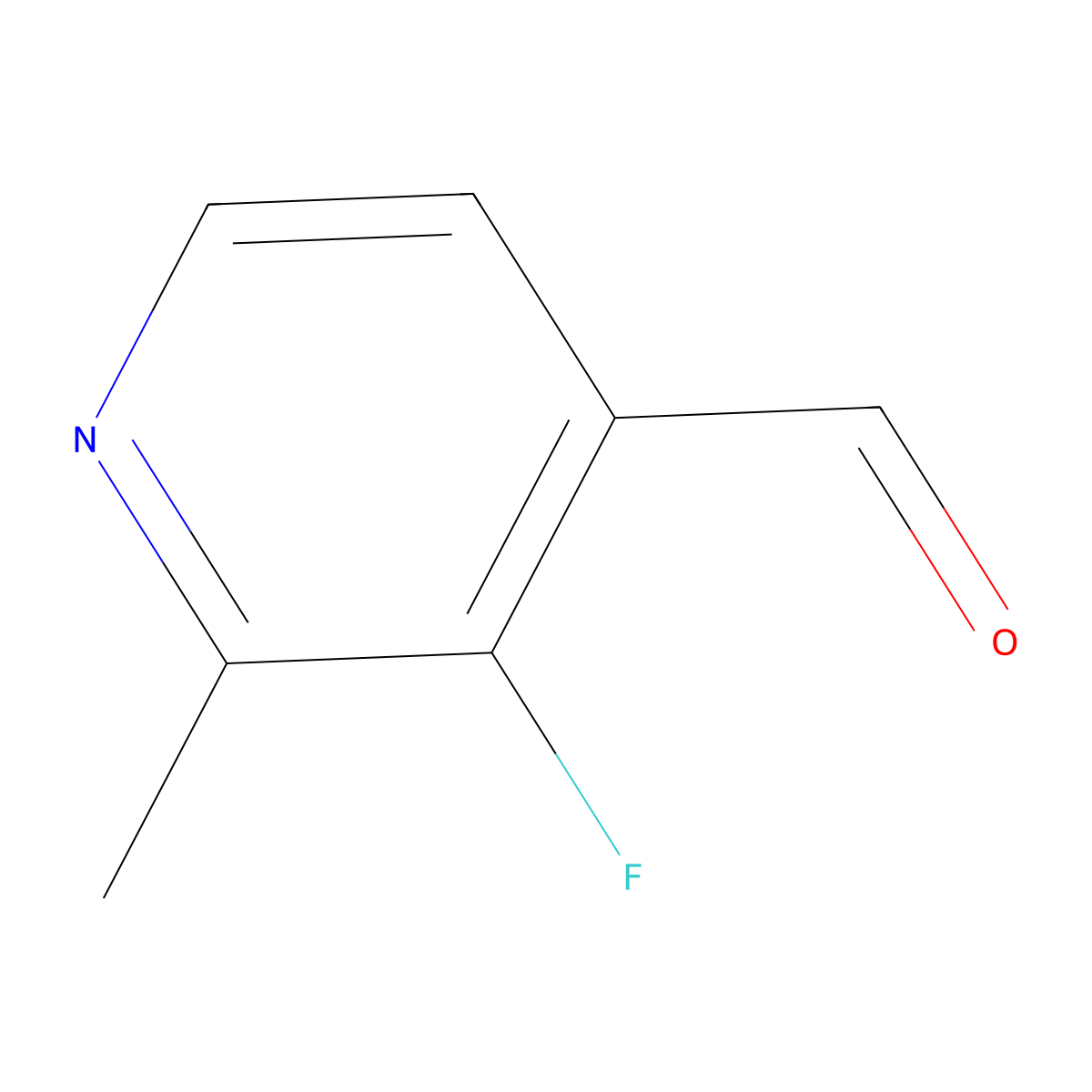 3-Fluoro-2-methyl-4-pyridinecarboxaldehyde molecular structure, CAS 1227514-22-8