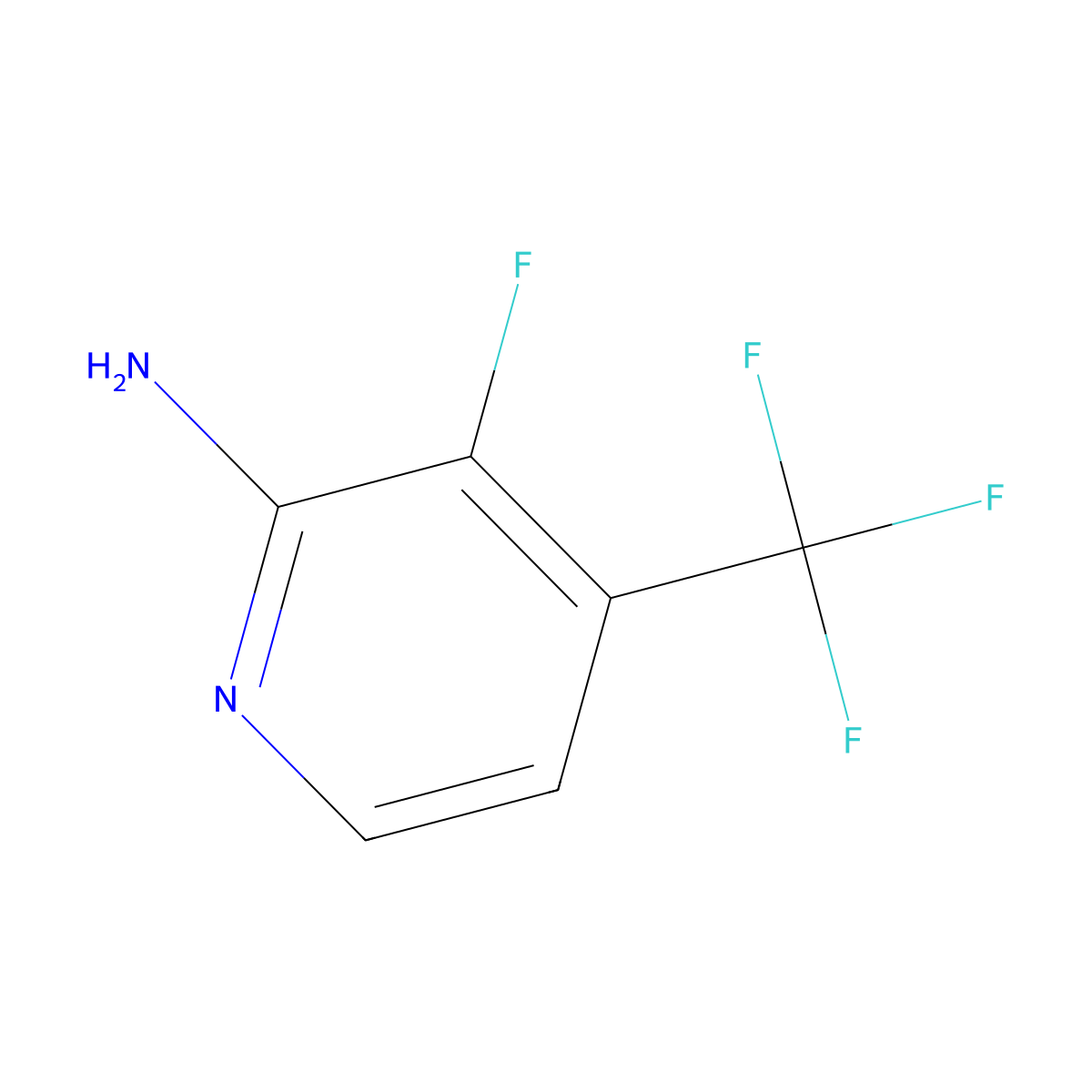 3-Fluoro-4-(trifluoromethyl)pyridin-2-amine molecular structure, CAS 1227514-27-3