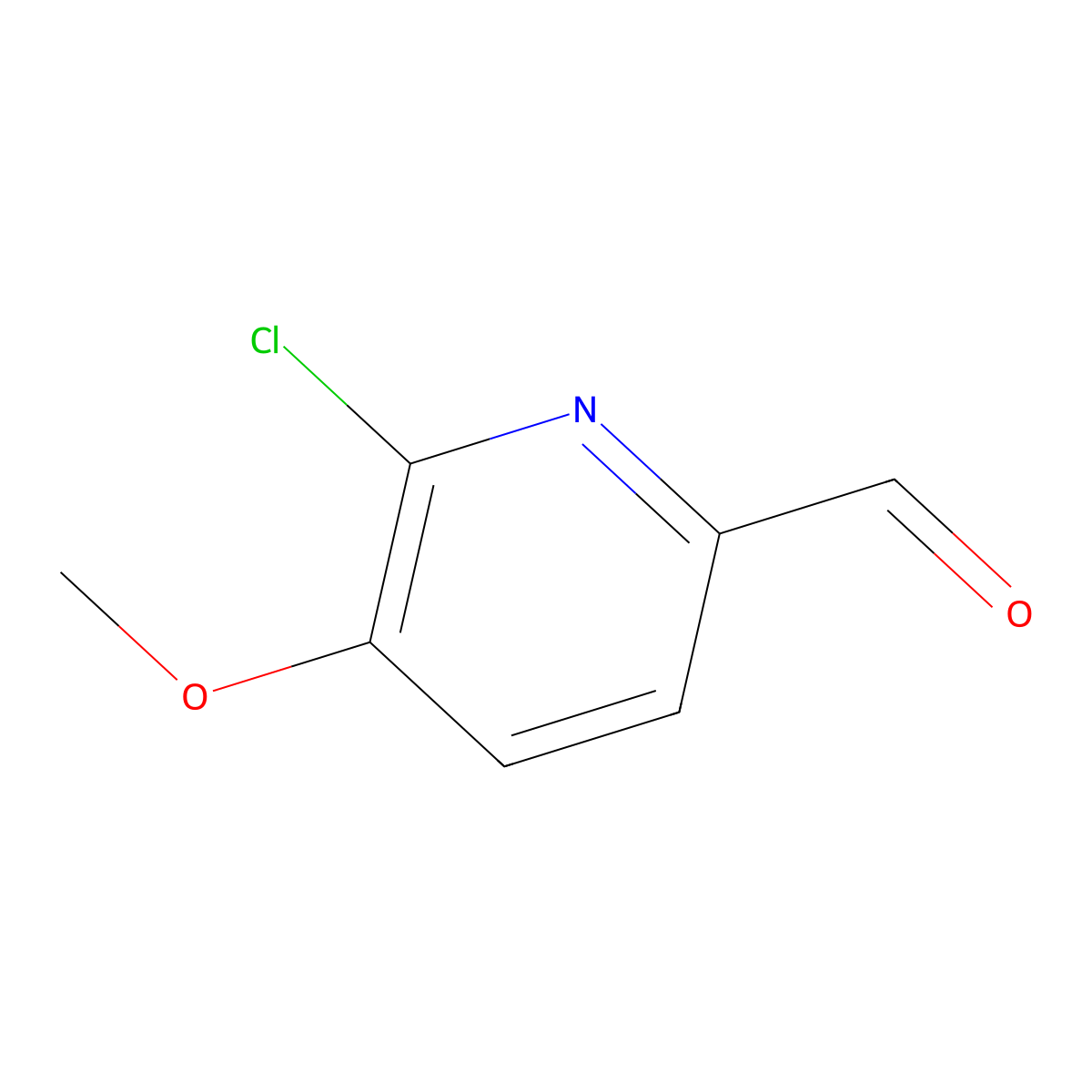 6-Chloro-5-methoxypicolinaldehyde molecular structure, CAS 1227514-34-2