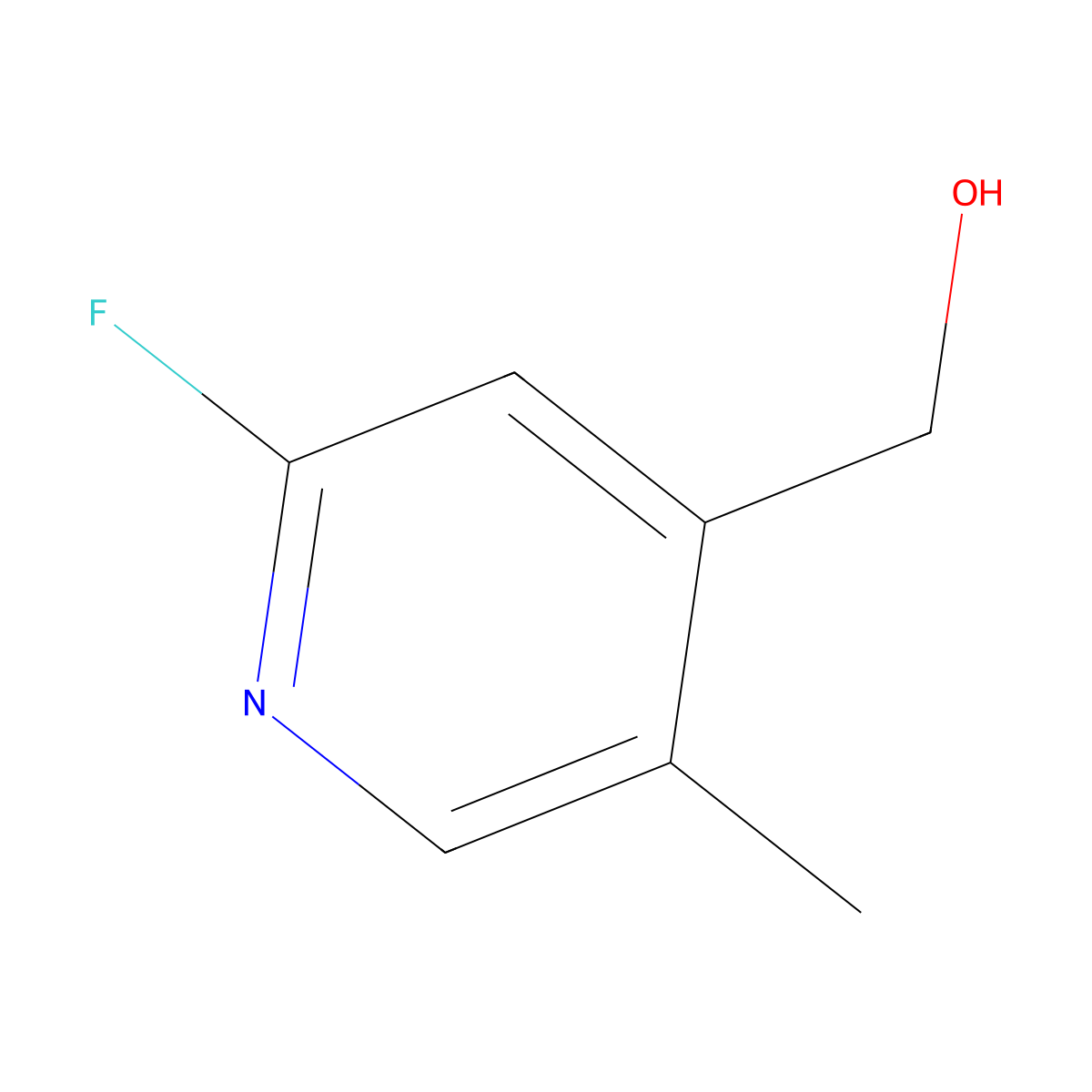 (2-Fluoro-5-methylpyridin-4-yl)methanol molecular structure, CAS 1227514-37-5