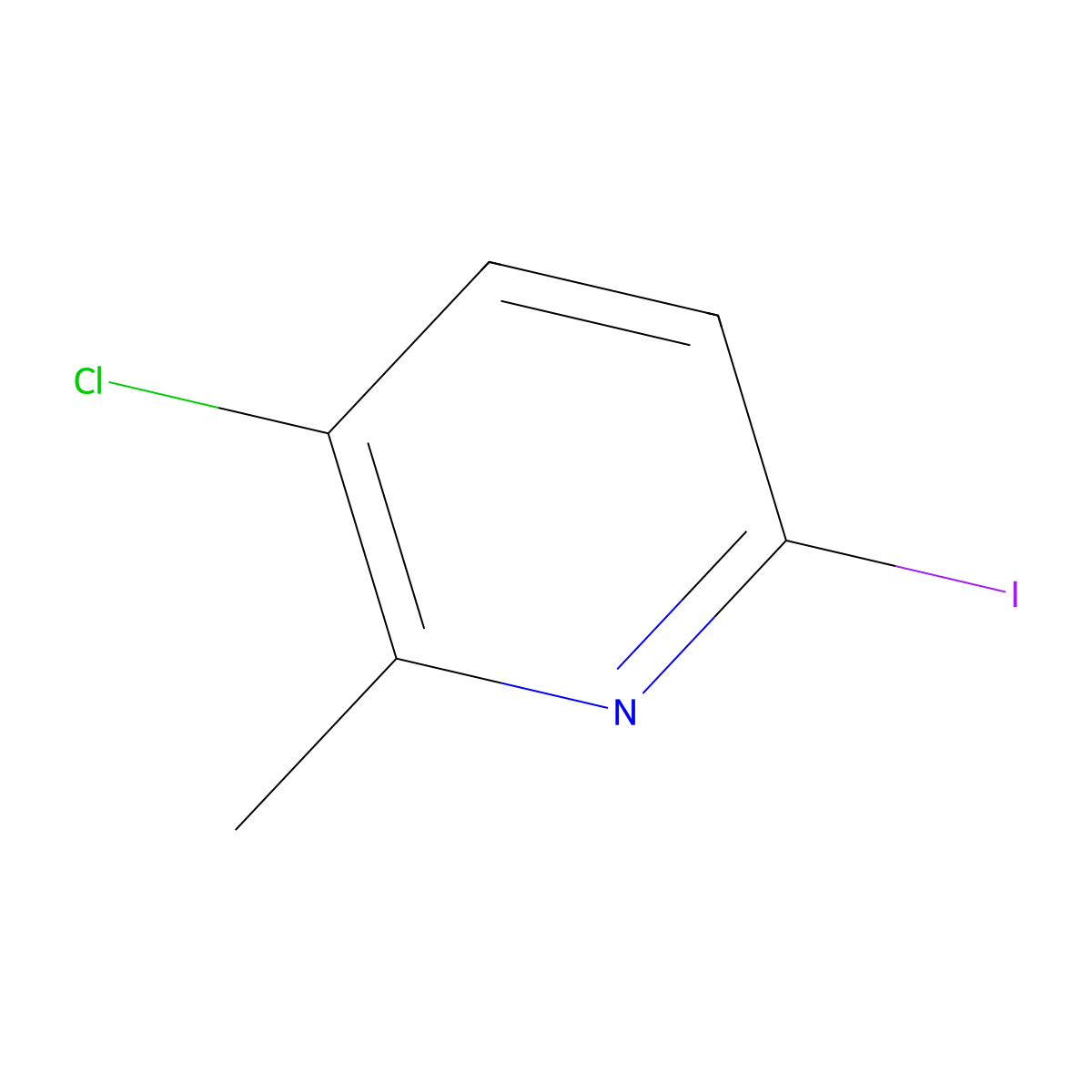 3-Chloro-6-iodo-2-methylpyridine molecular structure, CAS 1227514-48-8