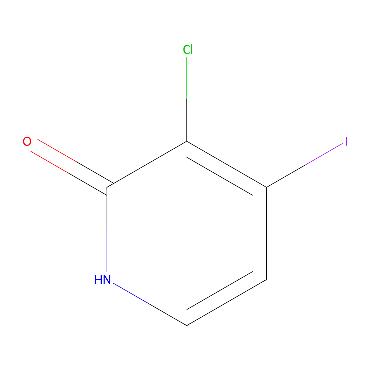 3-Chloro-4-iodopyridin-2-ol molecular structure, CAS 1227514-51-3