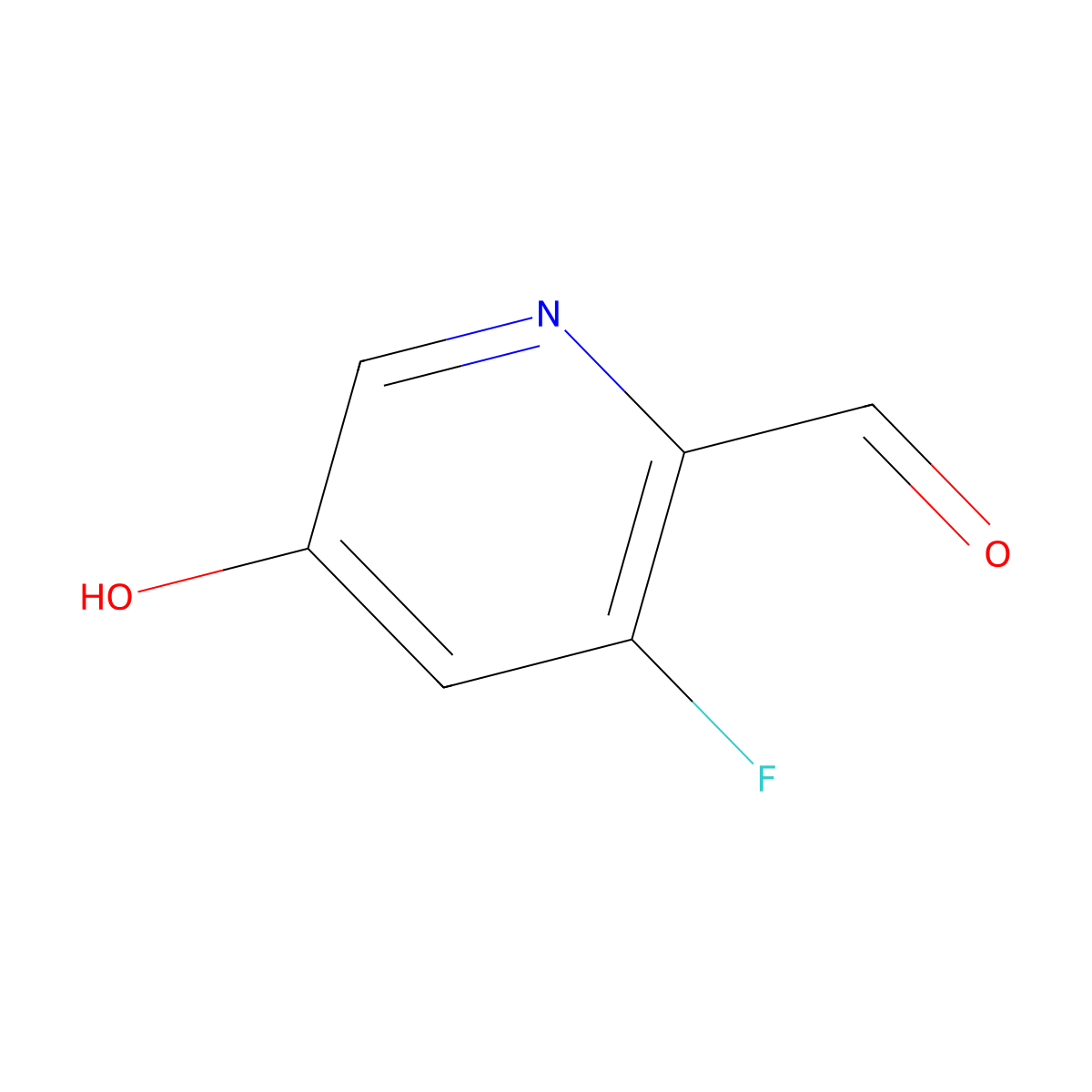 3-Fluoro-5-hydroxypicolinaldehyde molecular structure, CAS 1227515-00-5