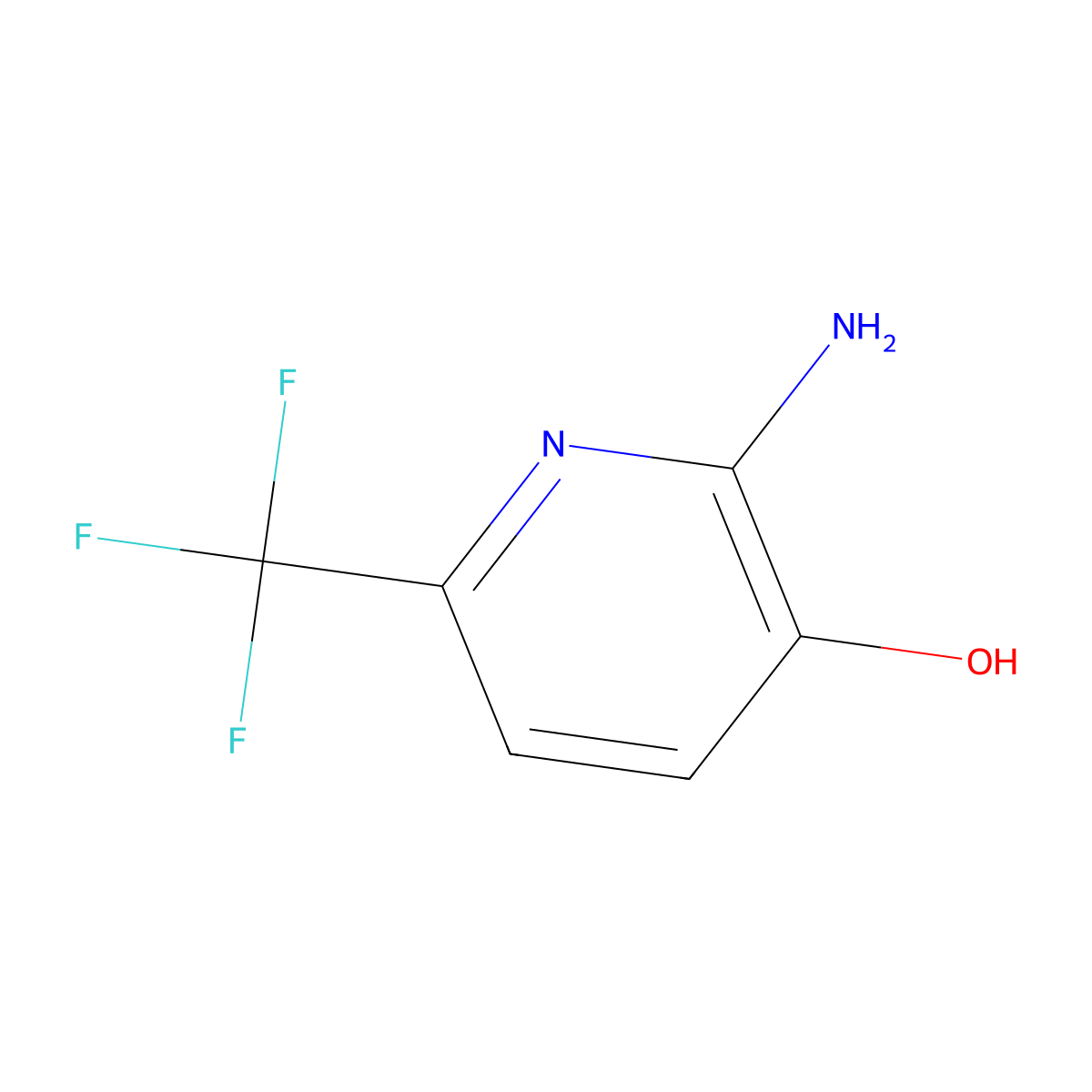 2-Amino-6-(trifluoromethyl)pyridin-3-ol molecular structure, CAS 1227515-04-9