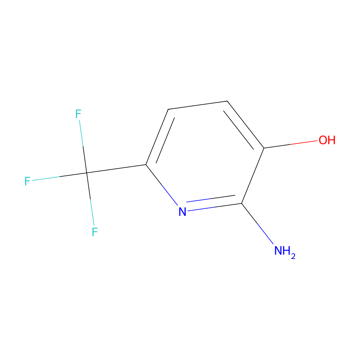 2-Amino-6-(trifluoromethyl)pyridin-3-ol molecular structure, CAS 1227515-04-9