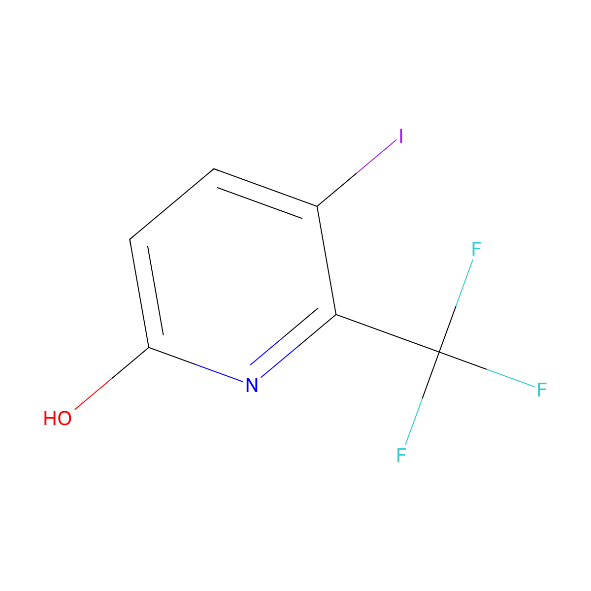 5-Iodo-6-(trifluoromethyl)pyridin-2-ol molecular structure, CAS 1227515-14-1