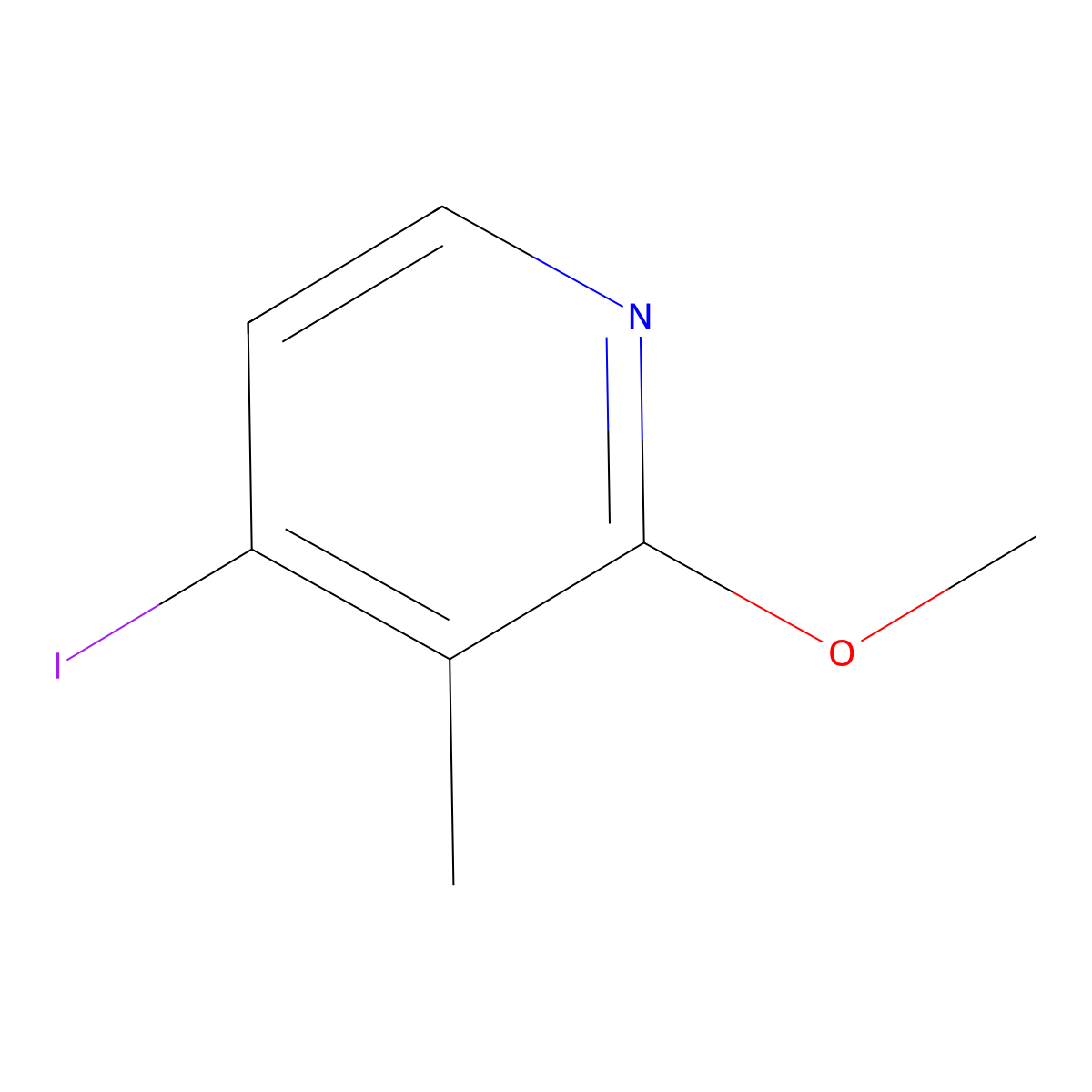 4-Iodo-2-methoxy-3-methylpyridine molecular structure, CAS 1227515-22-1