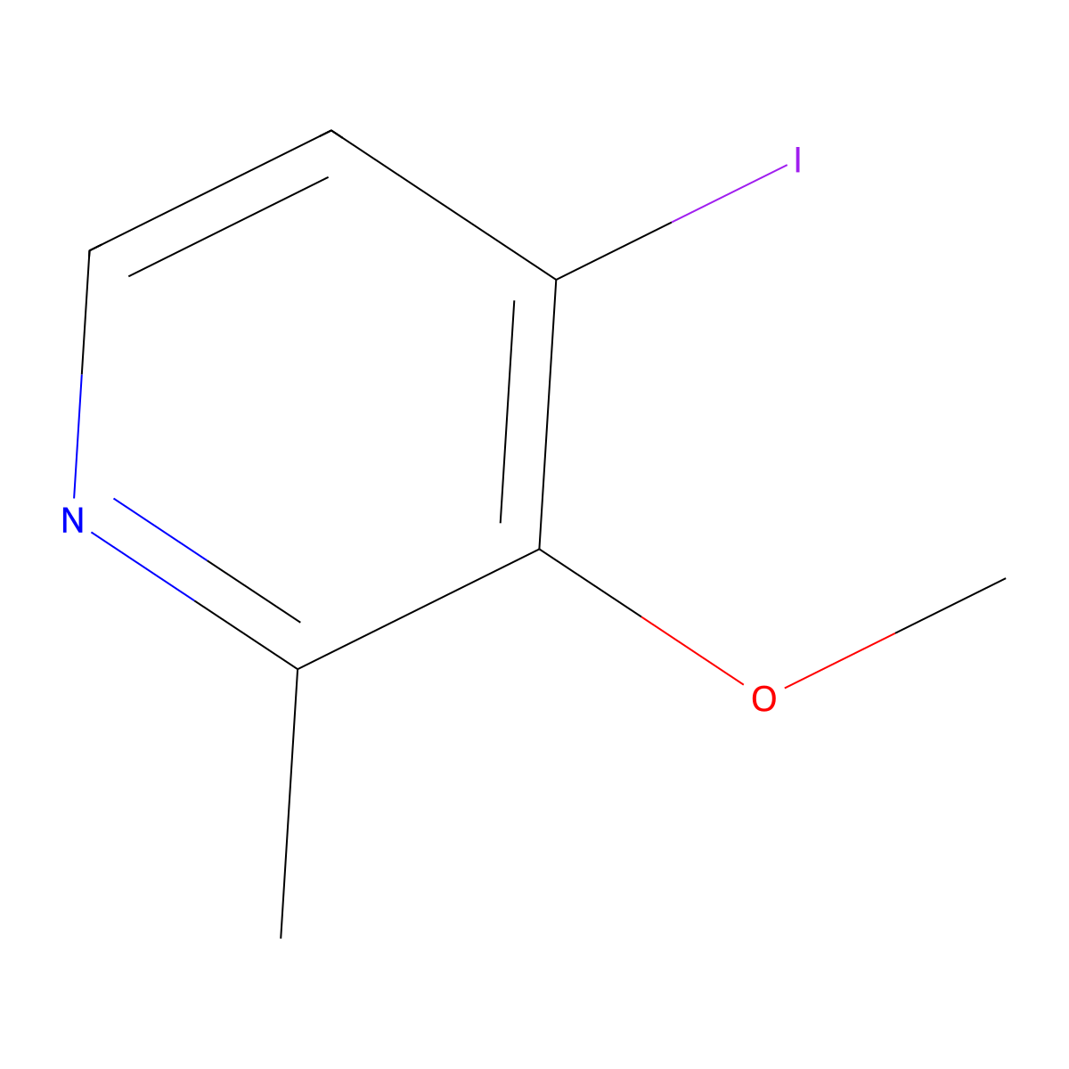4-Iodo-3-methoxy-2-methylpyridine molecular structure, CAS 1227515-23-2