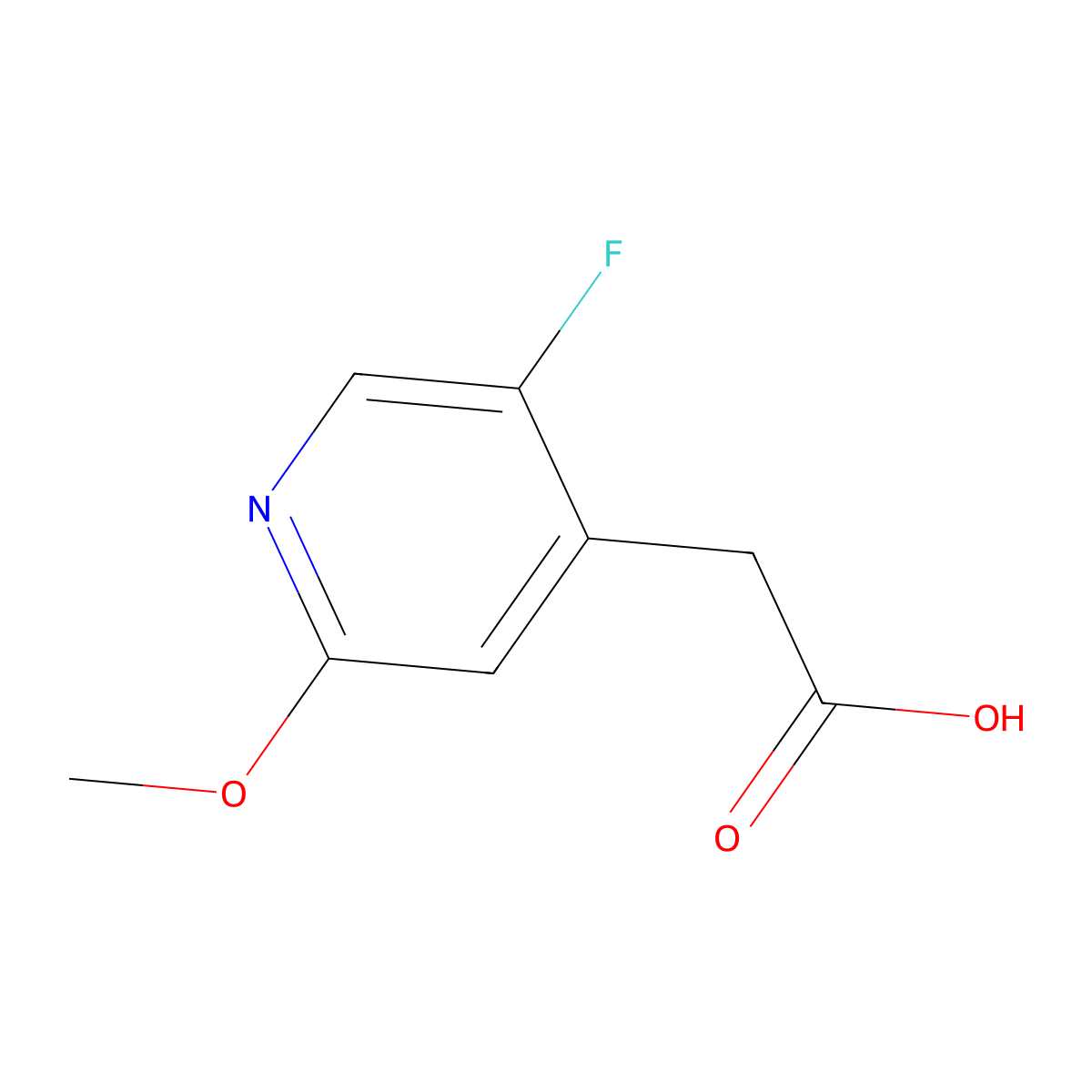 2-(5-Fluoro-2-methoxypyridin-4-yl)acetic acid molecular structure, CAS 1227515-50-5