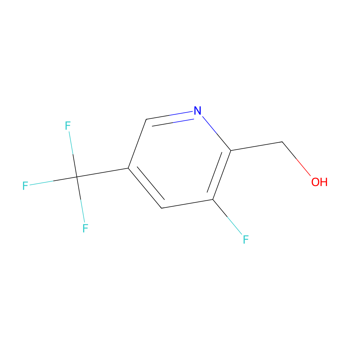 [3-Fluoro-5-(trifluoromethyl)pyridin-2-yl]methanol molecular structure, CAS 1227515-52-7
