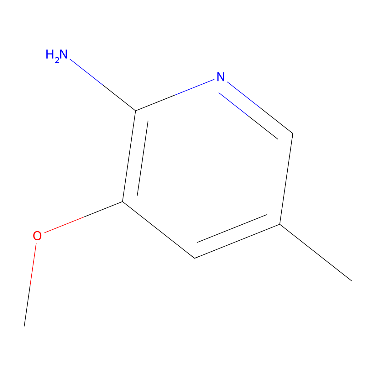 3-Methoxy-5-methylpyridin-2-amine molecular structure, CAS 1227515-55-0