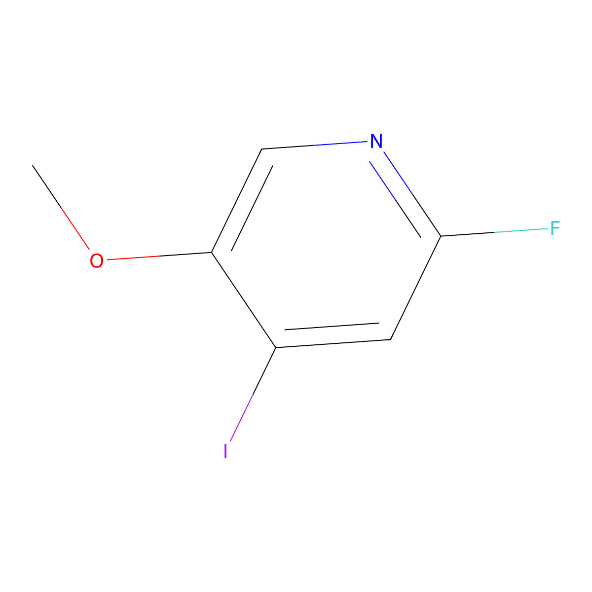 2-Fluoro-4-iodo-5-methoxypyridine molecular structure, CAS 1227516-18-8