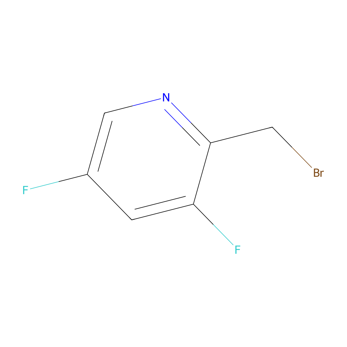 2-(Bromomethyl)-3,5-difluoropyridine molecular structure, CAS 1227516-28-0