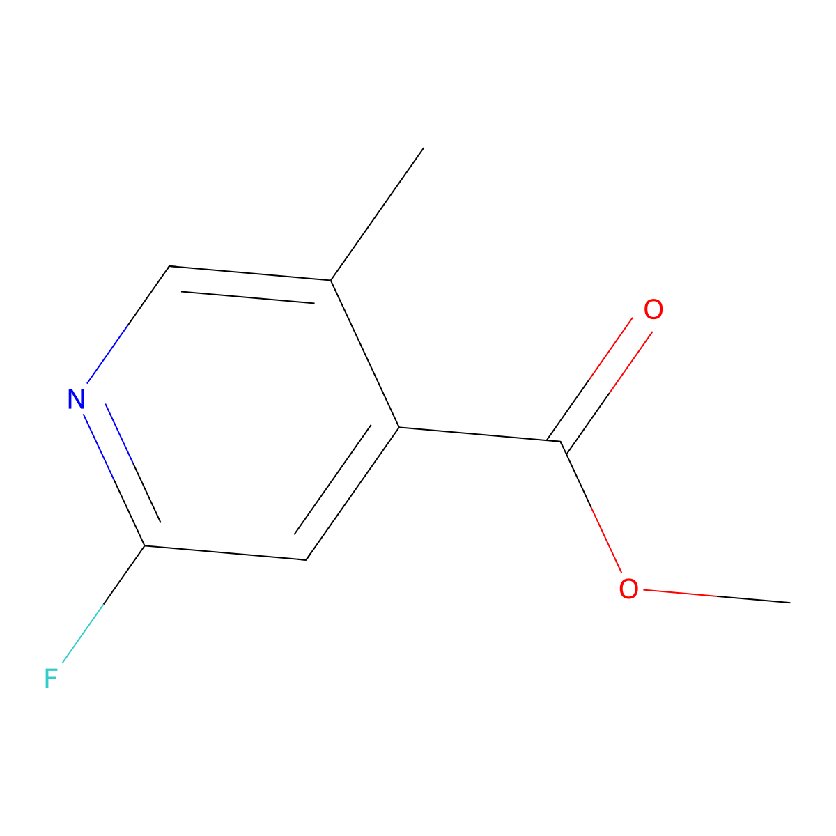 Methyl 2-fluoro-5-methylisonicotinate molecular structure, CAS 1227516-39-3