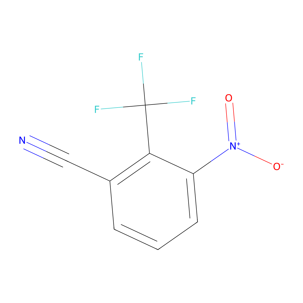 3-Nitro-2-(trifluoromethyl)benzonitrile molecular structure, CAS 1227516-56-4