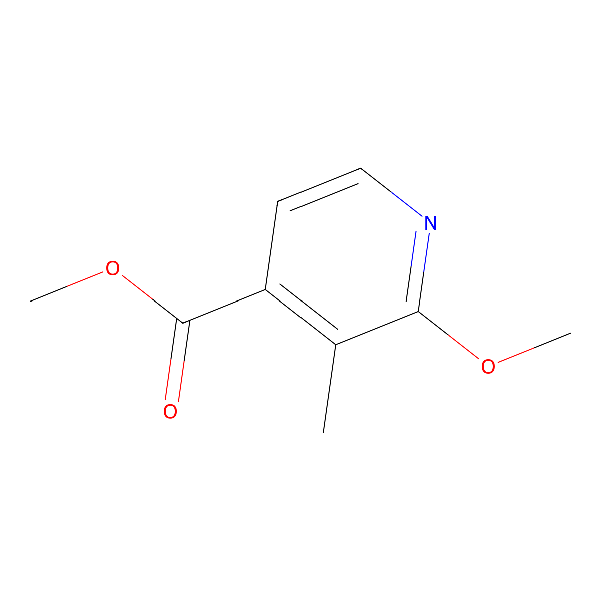 Methyl 2-methoxy-3-methylisonicotinate molecular structure, CAS 1227516-59-7