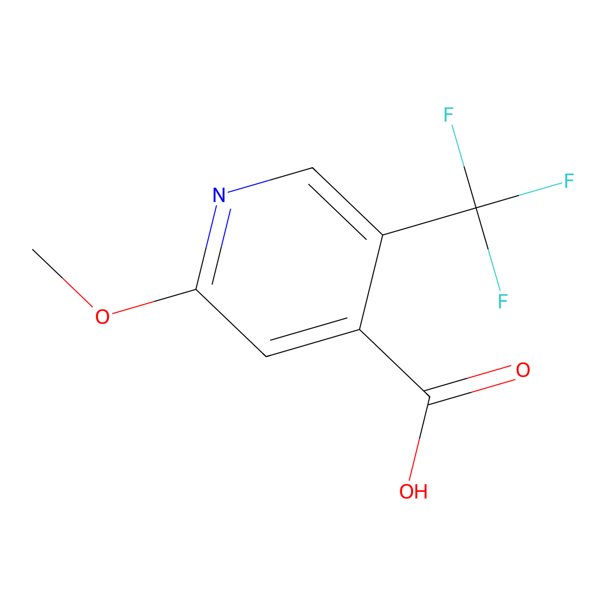 2-Methoxy-5-(trifluoromethyl)isonicotinic acid molecular structure, CAS 1227516-73-5