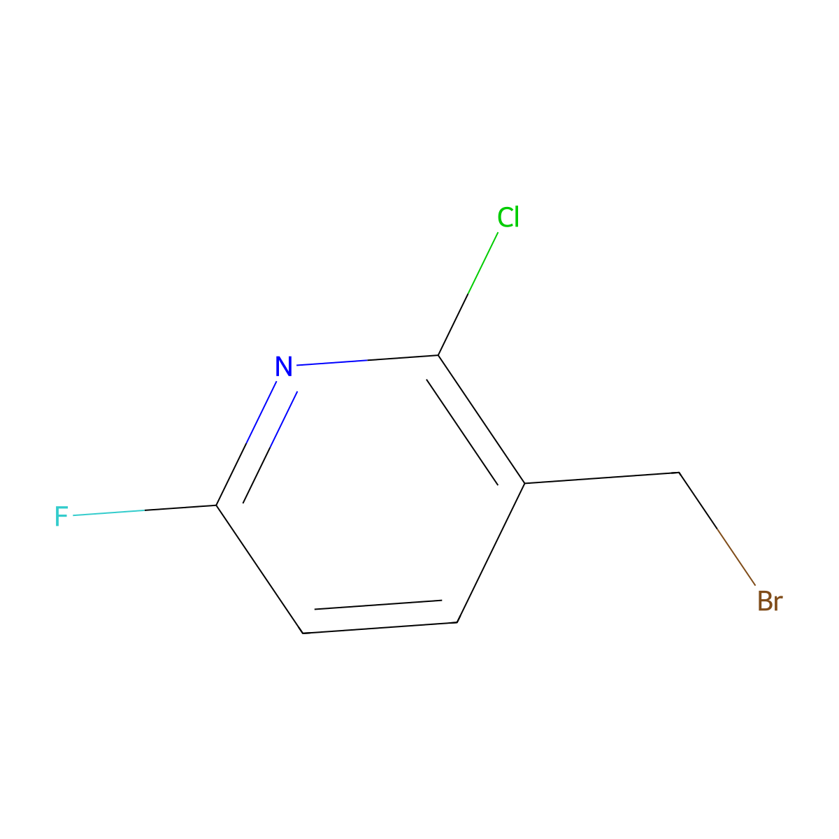 3-(Bromomethyl)-2-chloro-6-fluoropyridine molecular structure, CAS 1227516-84-8