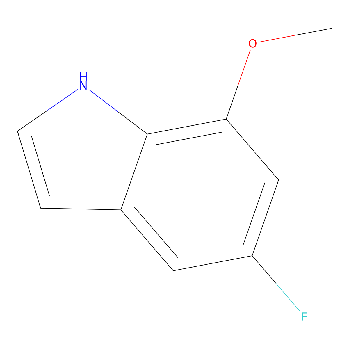 5-Fluoro-7-methoxy-1H-indole molecular structure, CAS 1227561-74-1