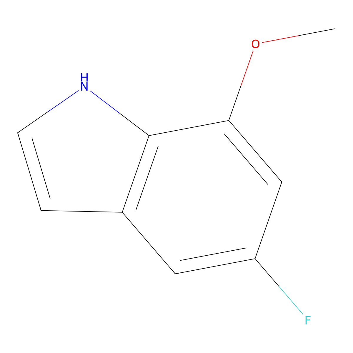 5-Fluoro-7-methoxy-1H-indole molecular structure, CAS 1227561-74-1
