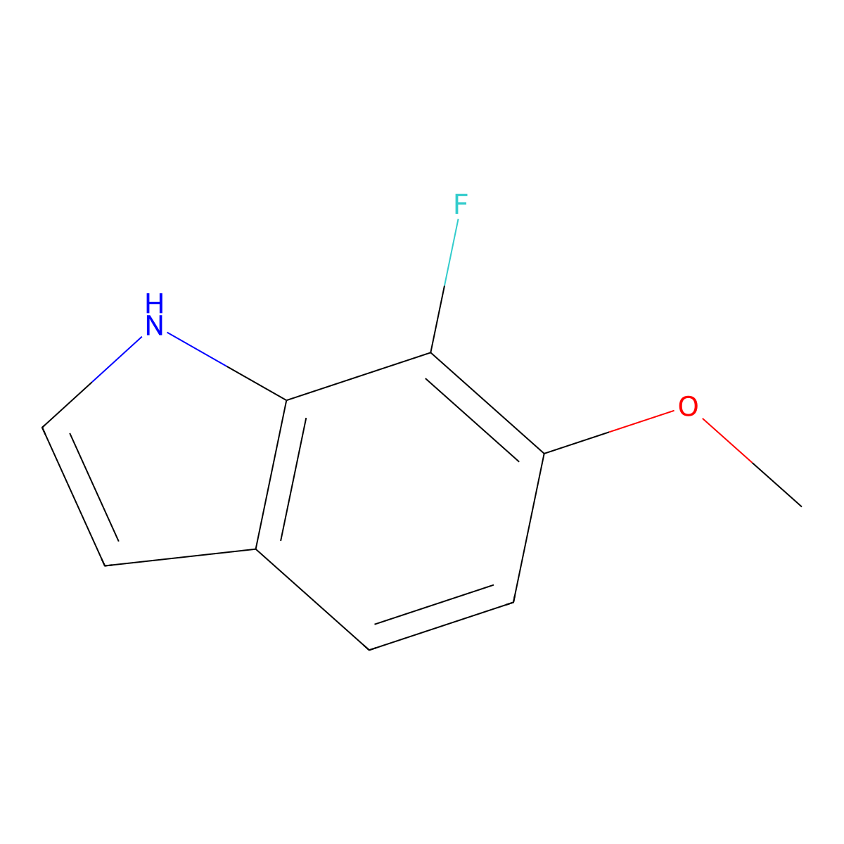7-Fluoro-6-methoxy-1H-indole molecular structure, CAS 1227561-86-5