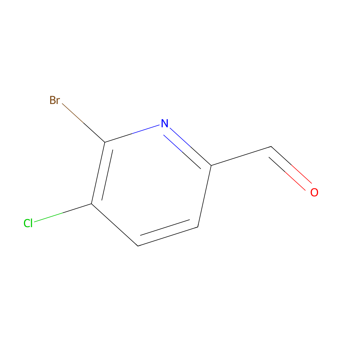 6-Bromo-5-chloropicolinaldehyde molecular structure, CAS 1227561-90-1