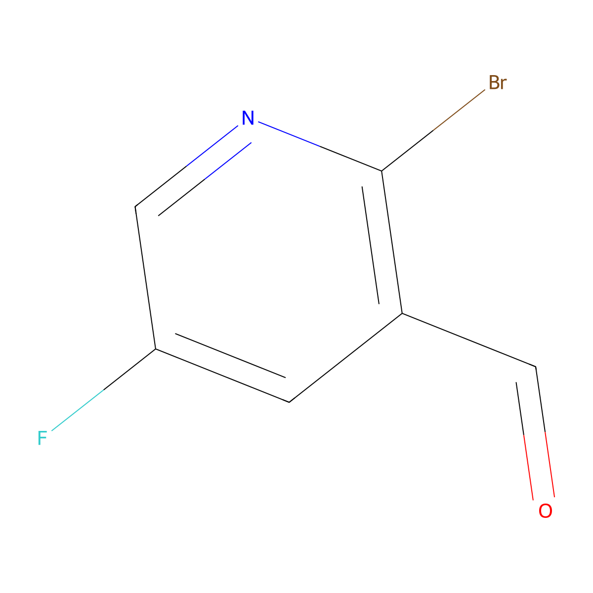 2-Bromo-5-fluoronicotinaldehyde molecular structure, CAS 1227562-02-8