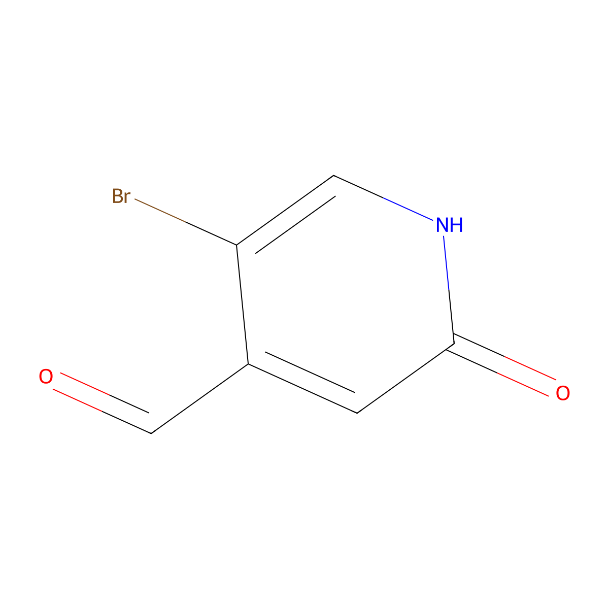 5-Bromo-2-hydroxyisonicotinaldehyde molecular structure, CAS 1227562-37-9