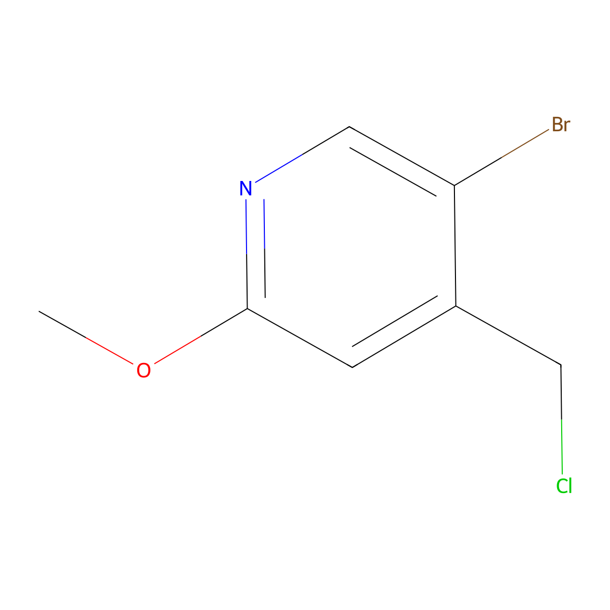 5-Bromo-4-(chloromethyl)-2-methoxypyridine molecular structure, CAS 1227563-00-9