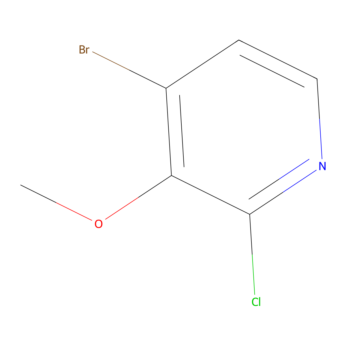 4-Bromo-2-chloro-3-methoxypyridine molecular structure, CAS 1227563-35-0