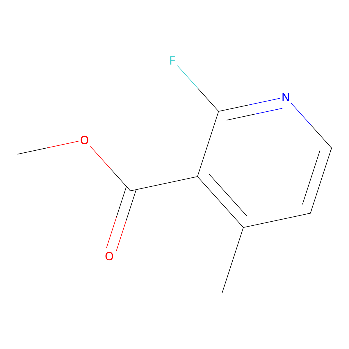 Methyl 2-fluoro-4-methylnicotinate molecular structure, CAS 1227563-45-2