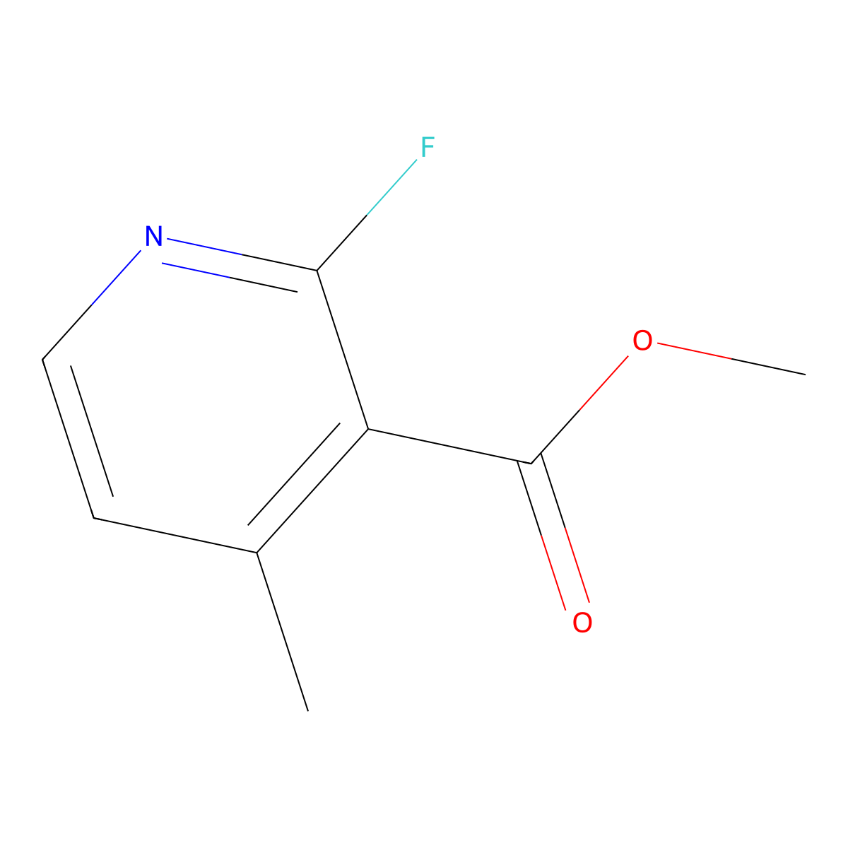 Methyl 2-fluoro-4-methylnicotinate molecular structure, CAS 1227563-45-2