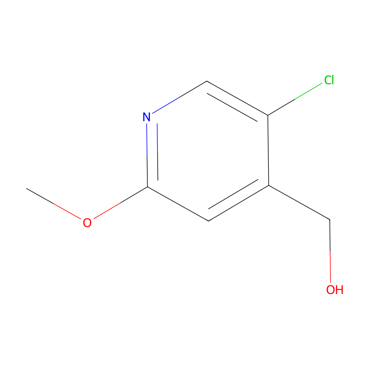 (5-Chloro-2-methoxypyridin-4-yl)methanol molecular structure, CAS 1227563-49-6