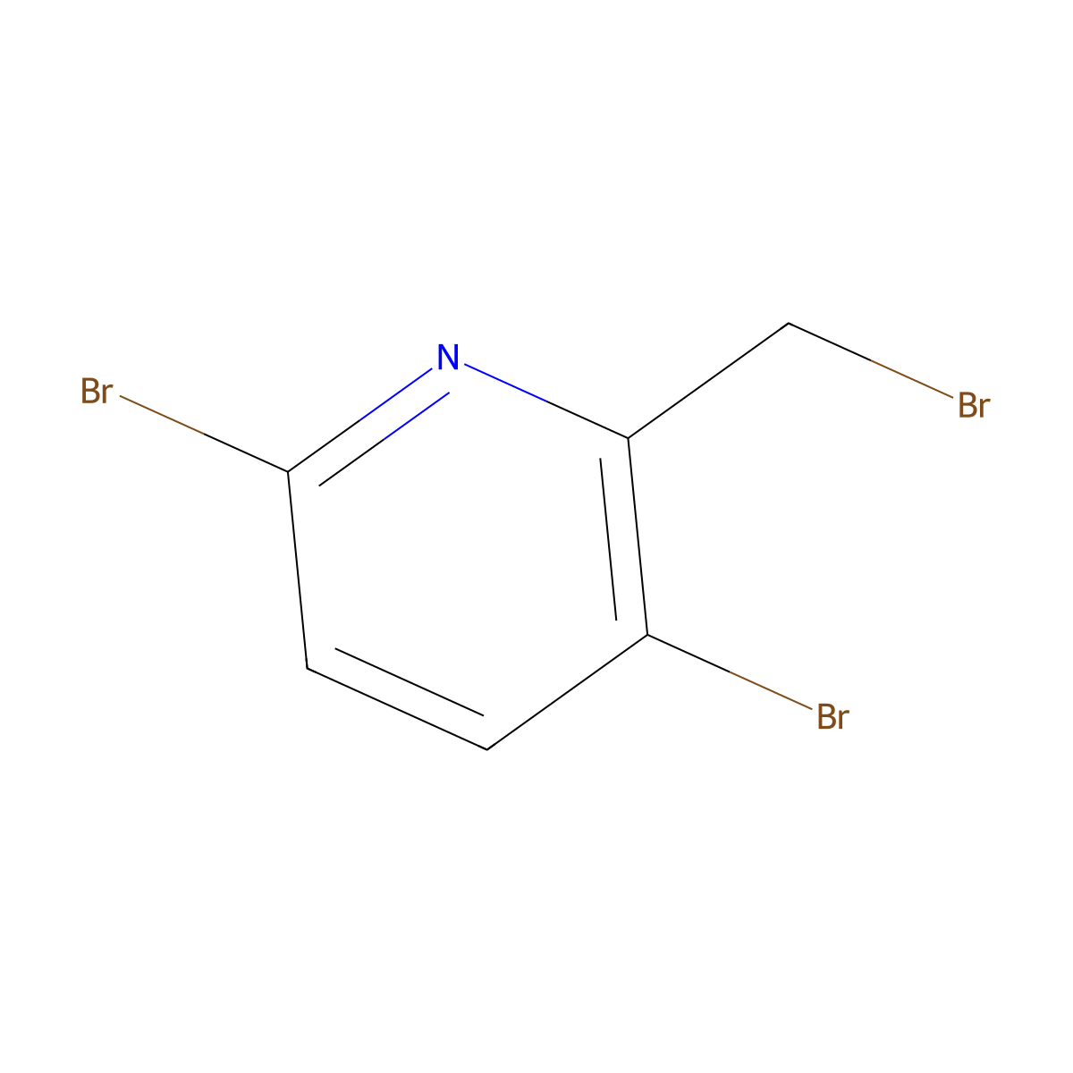 3,6-Dibromo-2-(bromomethyl)pyridine molecular structure, CAS 1227563-56-5