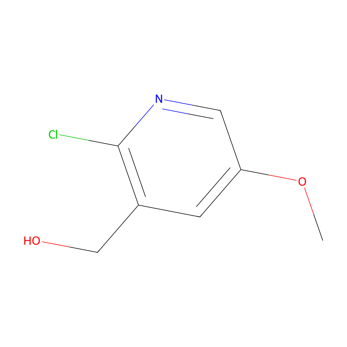 (2-Chloro-5-methoxypyridin-3-yl)methanol molecular structure, CAS 1227563-61-2