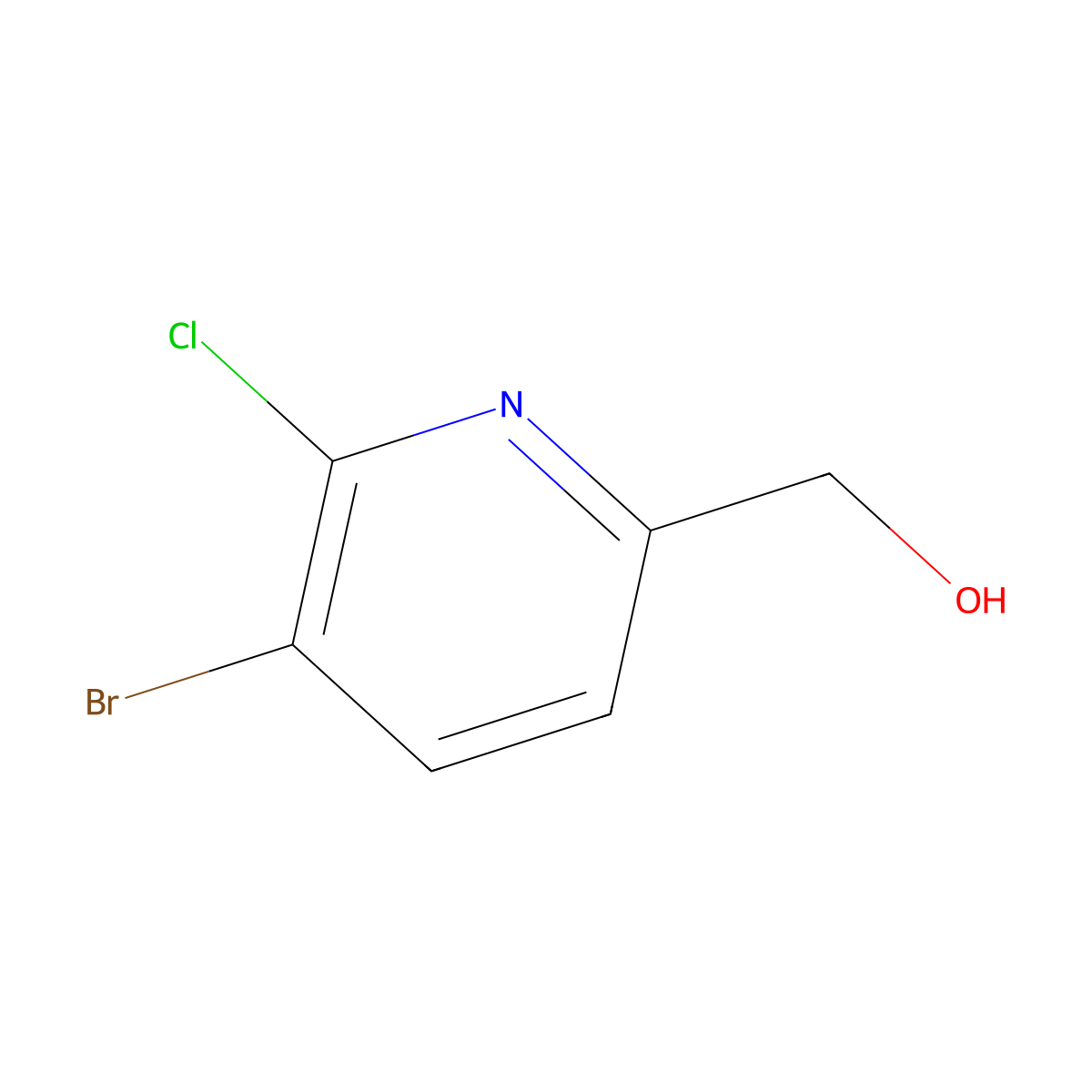 (5-Bromo-6-chloropyridin-2-yl)methanol molecular structure, CAS 1227563-64-5
