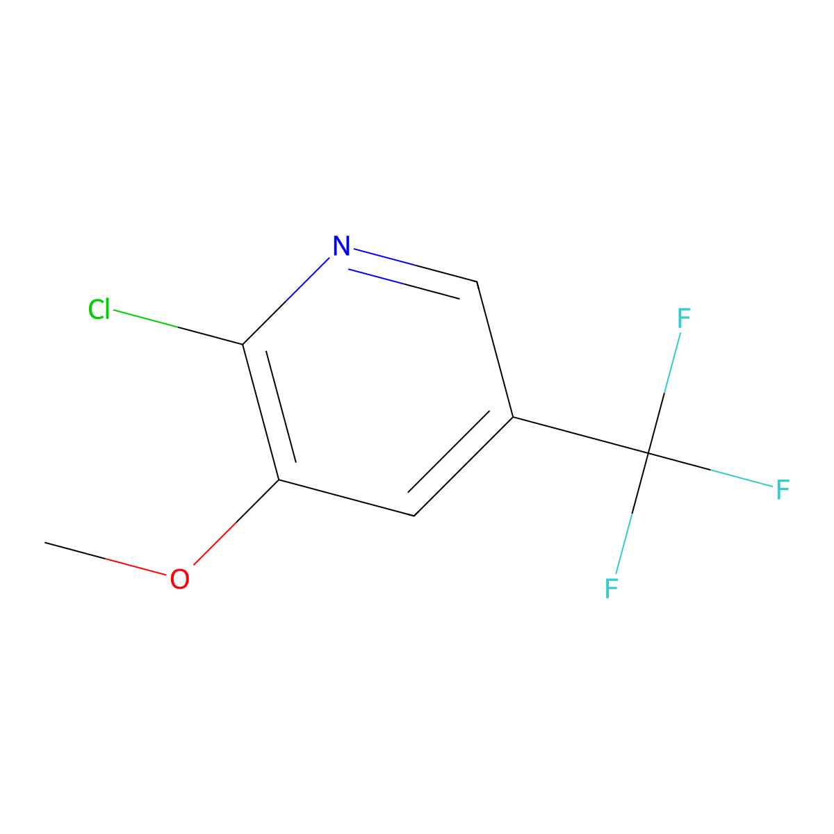 2-Chloro-3-methoxy-5-(trifluoromethyl)pyridine molecular structure, CAS 1227563-67-8