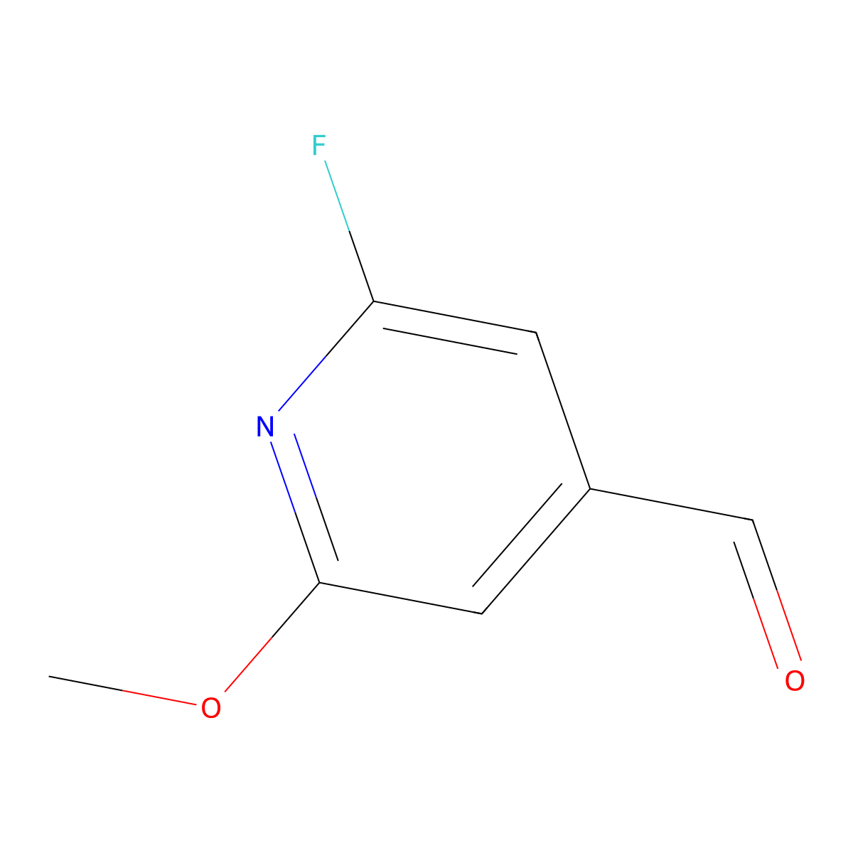 2-Fluoro-6-methoxyisonicotinaldehyde molecular structure, CAS 1227563-69-0