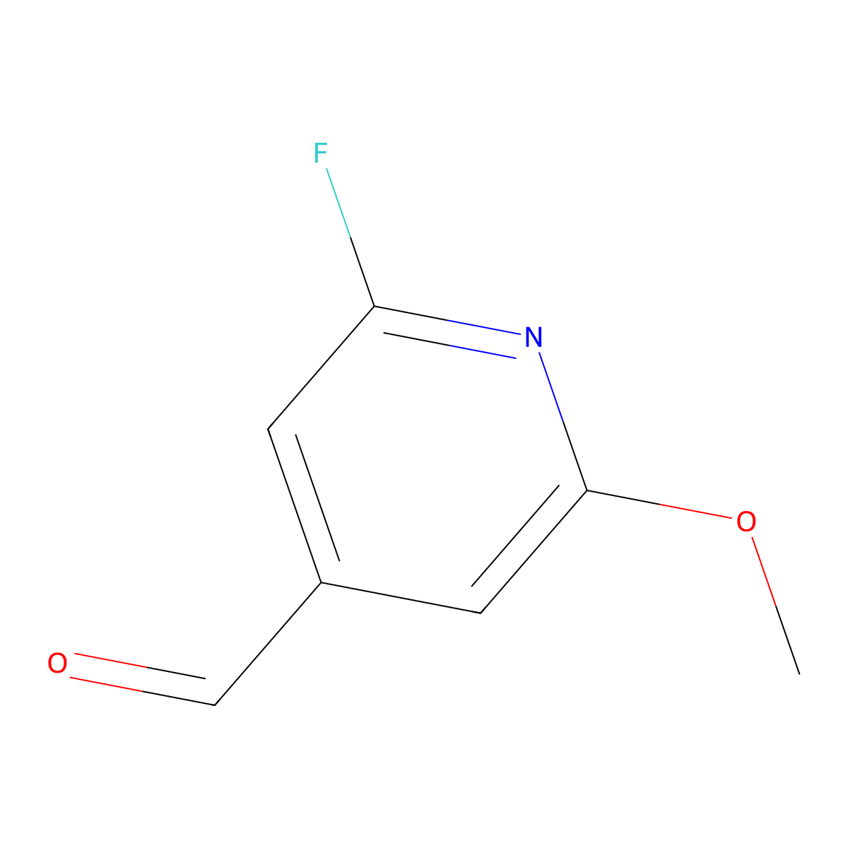 2-Fluoro-6-methoxyisonicotinaldehyde molecular structure, CAS 1227563-69-0