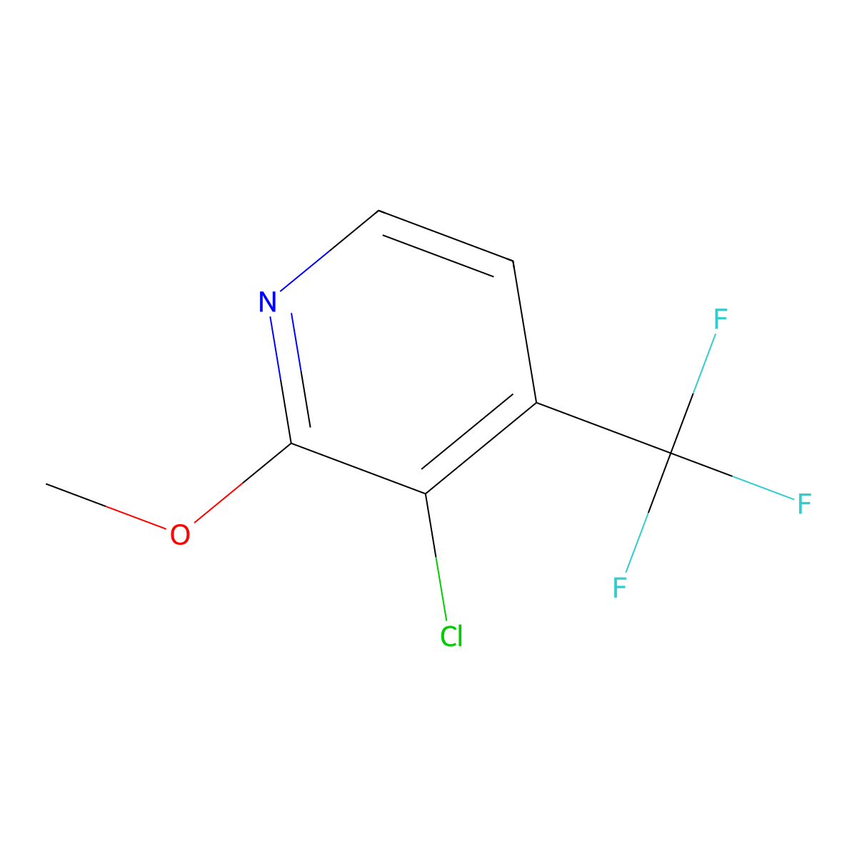 3-Chloro-2-methoxy-4-(trifluoromethyl)pyridine molecular structure, CAS 1227563-79-2