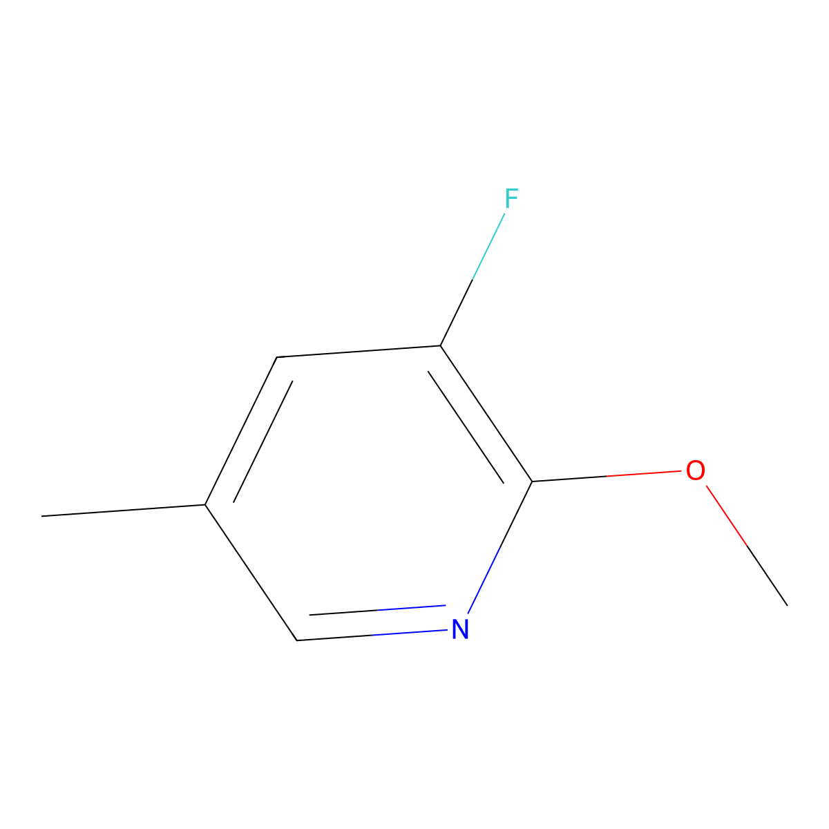 3-Fluoro-2-methoxy-5-methylpyridine molecular structure, CAS 1227563-80-5